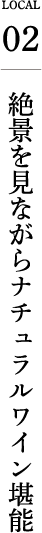 絶景を見ながらナチュラルワイン堪能